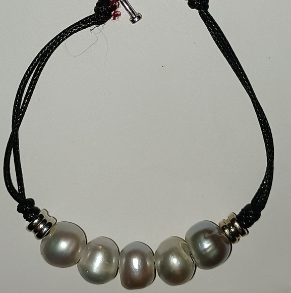 NATURAL FRESHWATER PEARL BEADS TOGGLE BRACELET - Picture 3 of 4